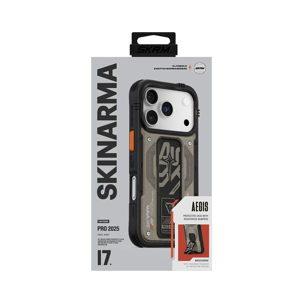 Skinarma Aegis iPhone 17 Pro Desenli Airbag Tasarımlı Standlı Kılıf Skinarma Aegis iPhone 17 Pro Desenli Airbag Tasarımlı Standlı Kılıf